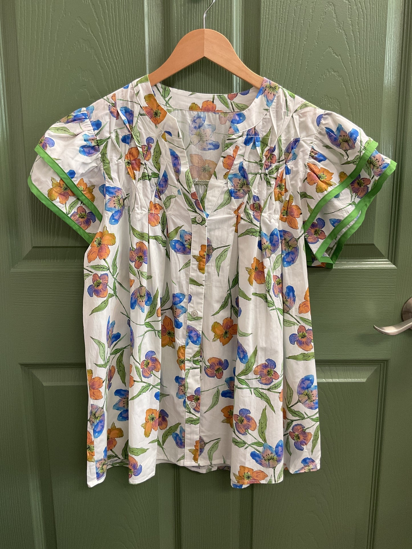 Tiered Flutter SS Blouse