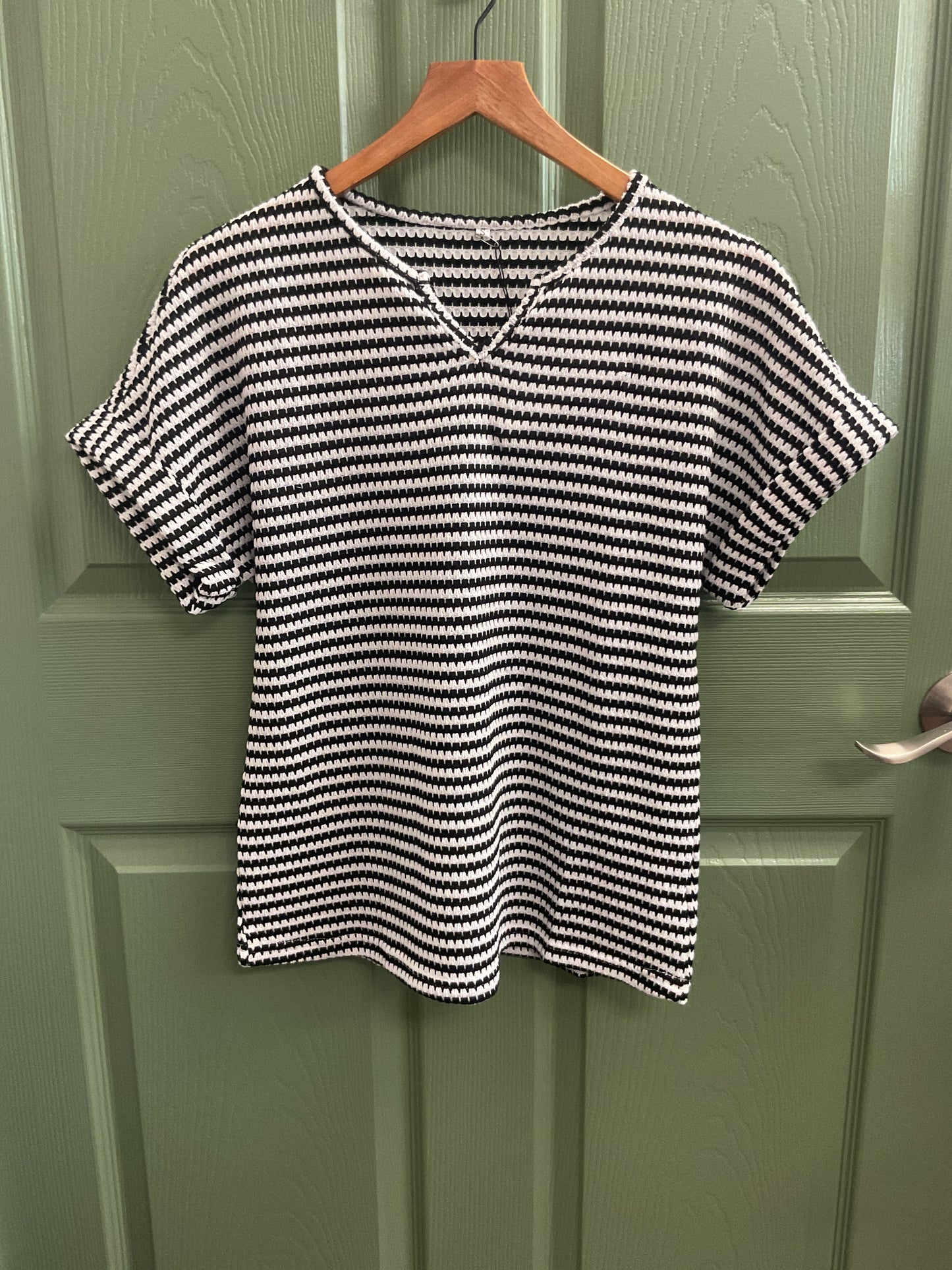 Black & White V-Notch Tee