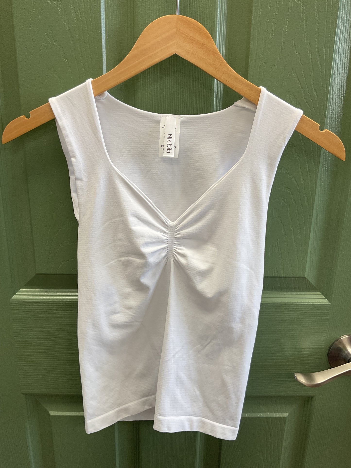 Clean Line Scrunched Shirred Tank Top