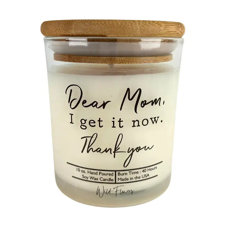 DEAR MOM SOY CANDLE CINNAMON VANILLA SCENT
