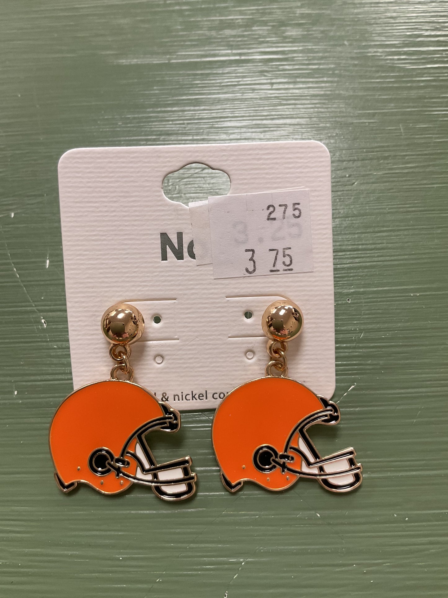 CLEVELAND BROWNS HELMET EARRINGS