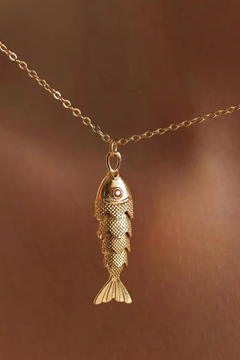 GOLD FISH NECKLACE TARNISH FREE