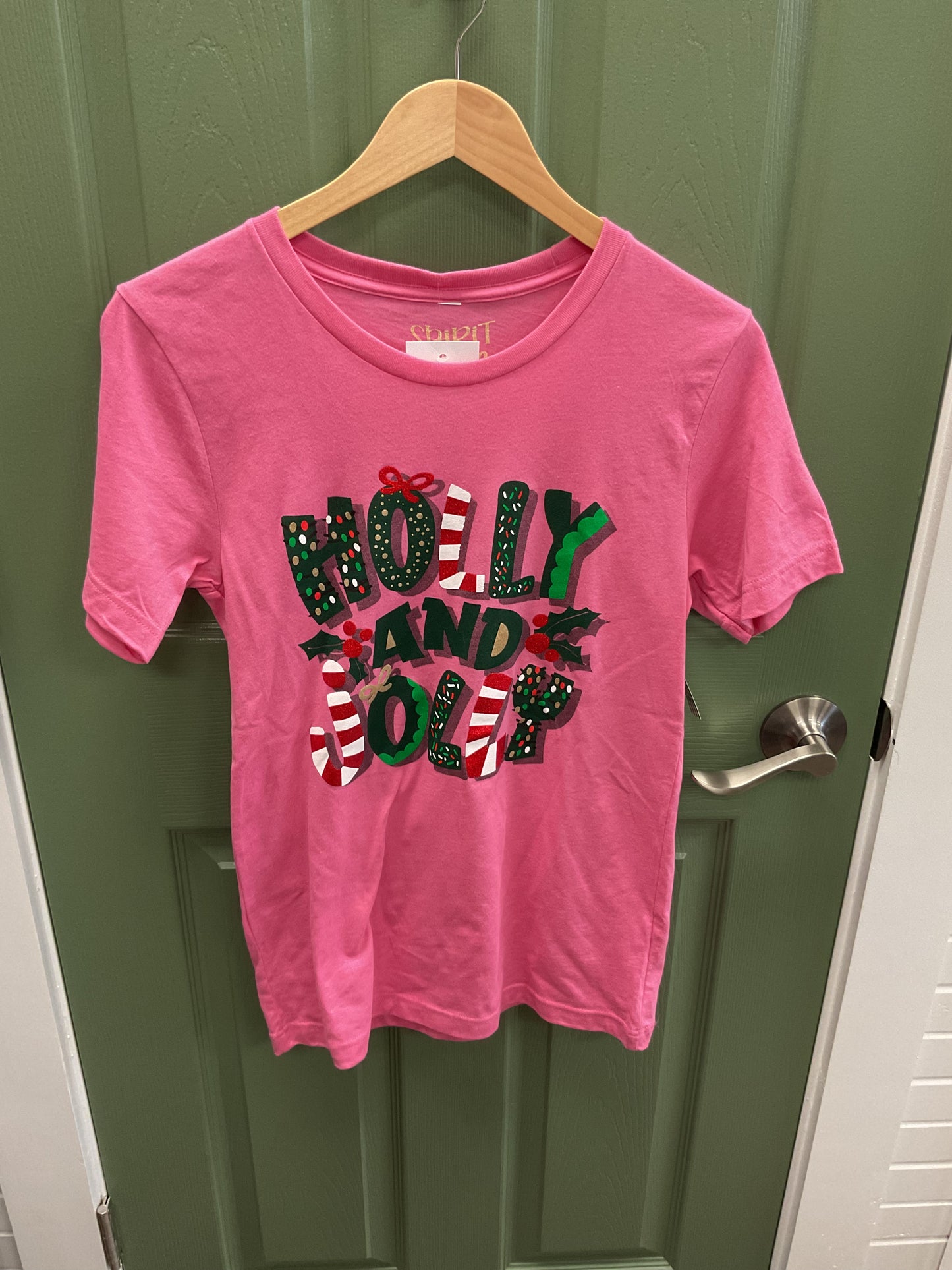 HOLLY & JOLLY PINK TSHIRT