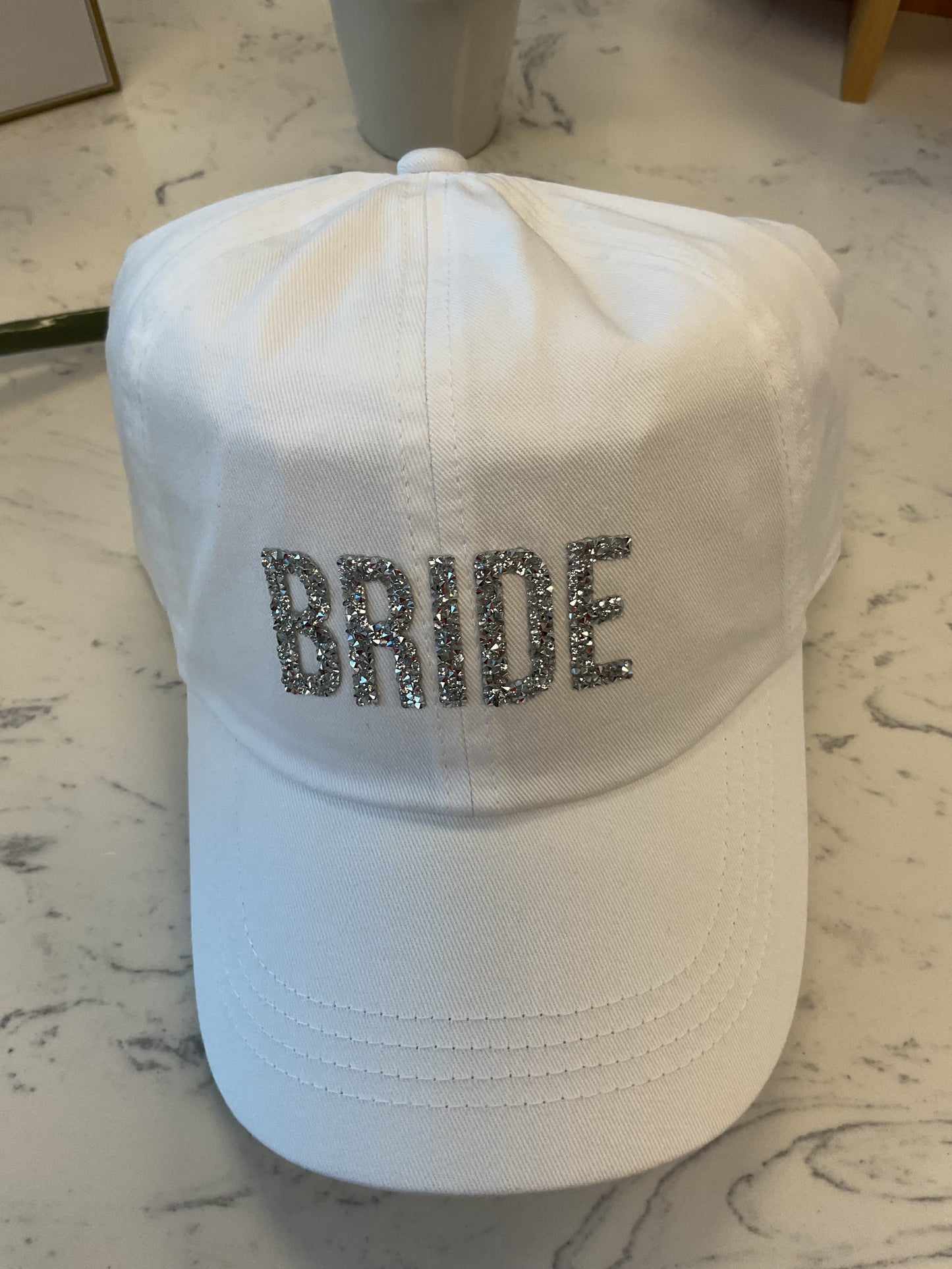 Bride glitter baseball cap