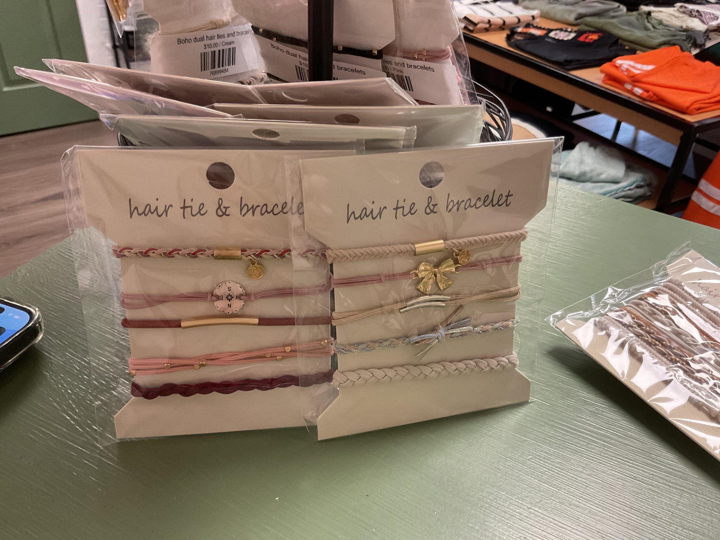 Multicolor dual hair ties and bracelets