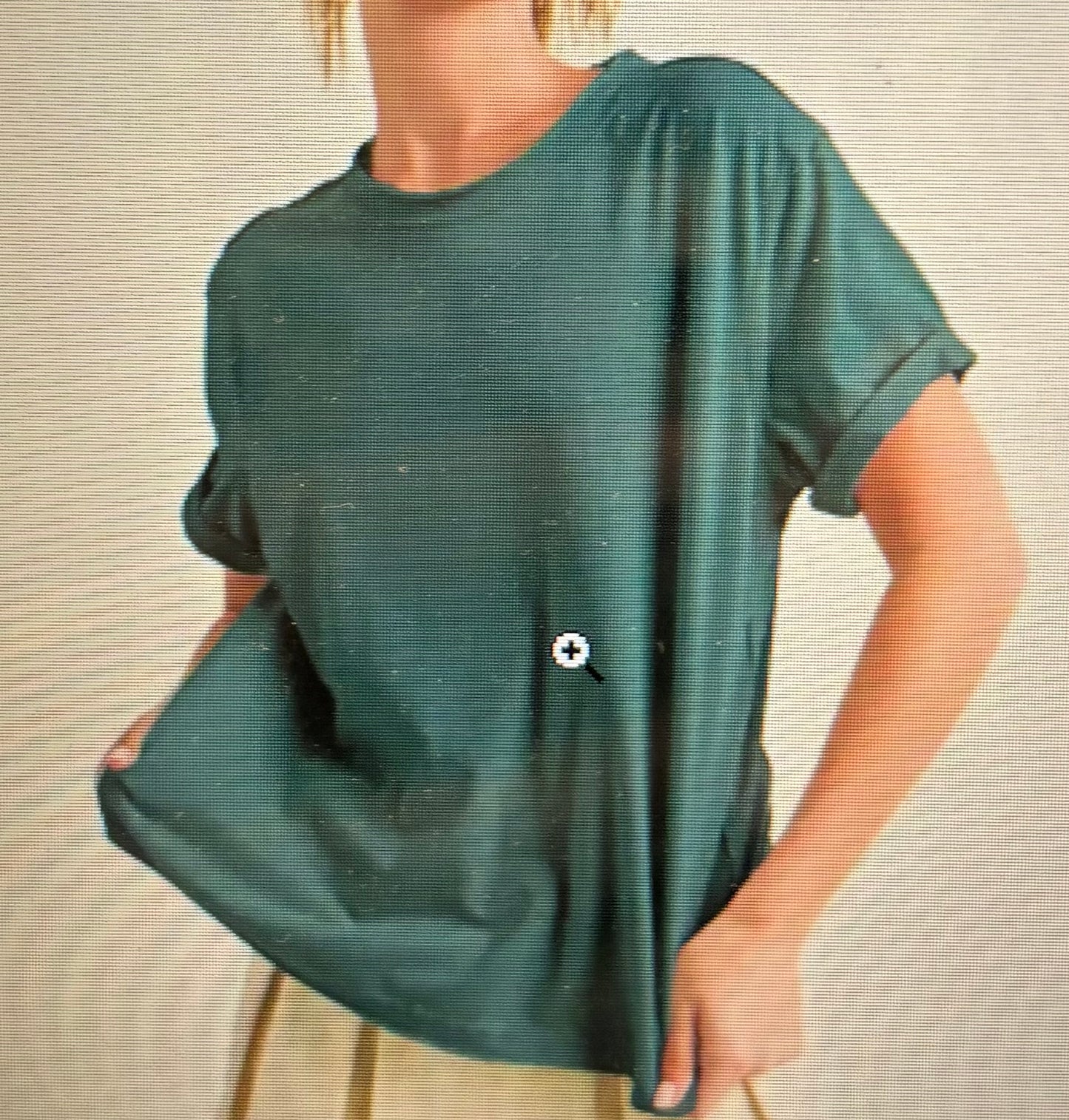 Teal green tee shirt