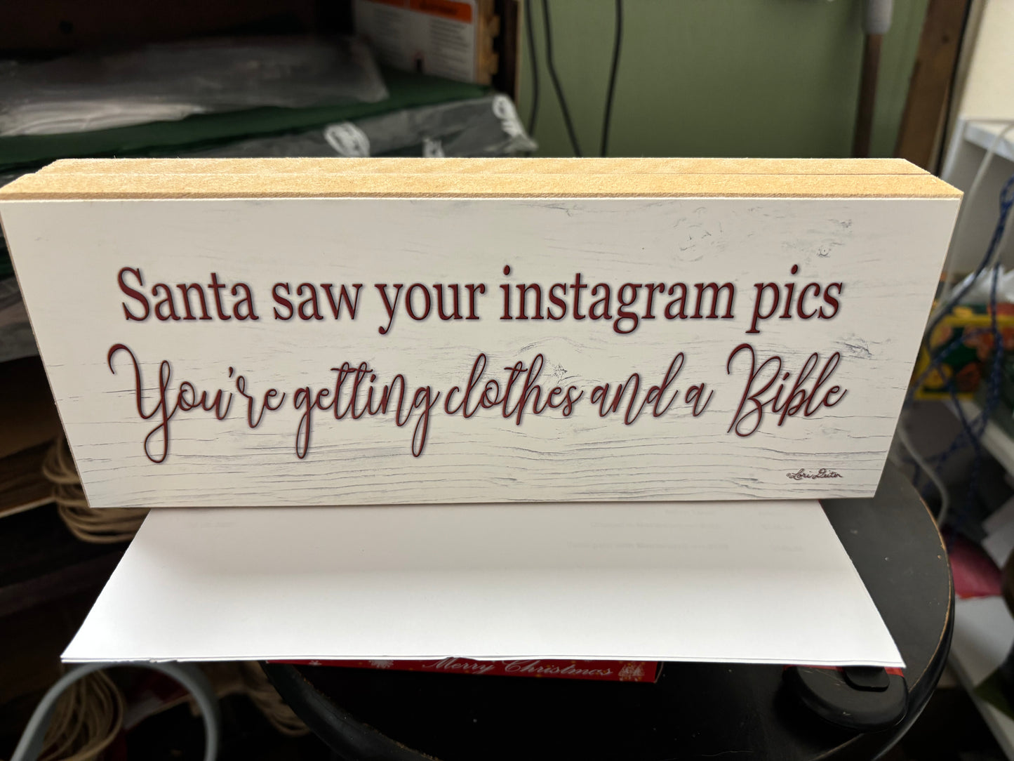 SANTA SAW INSTAGRAM SIGN