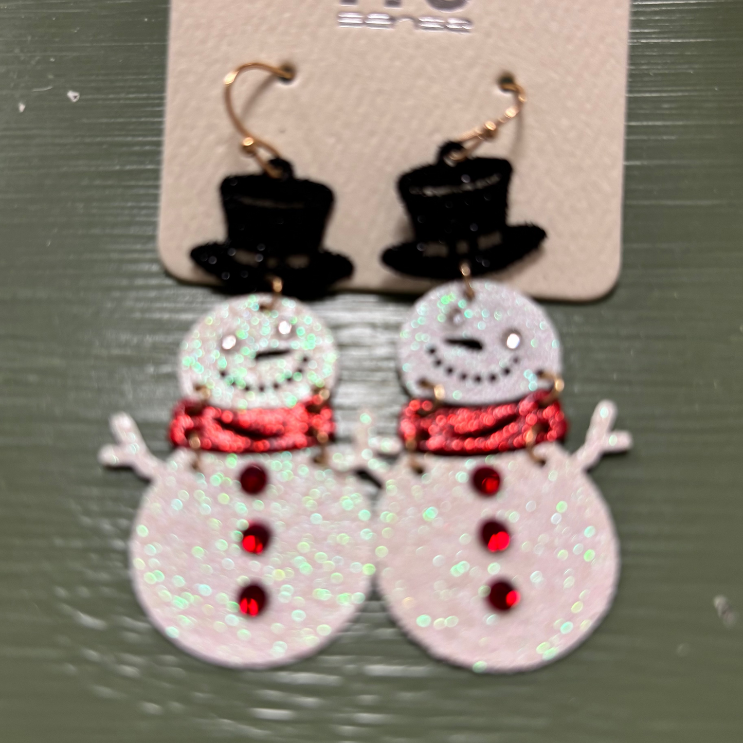 SPARKLY SNOWMEN EARRINGS