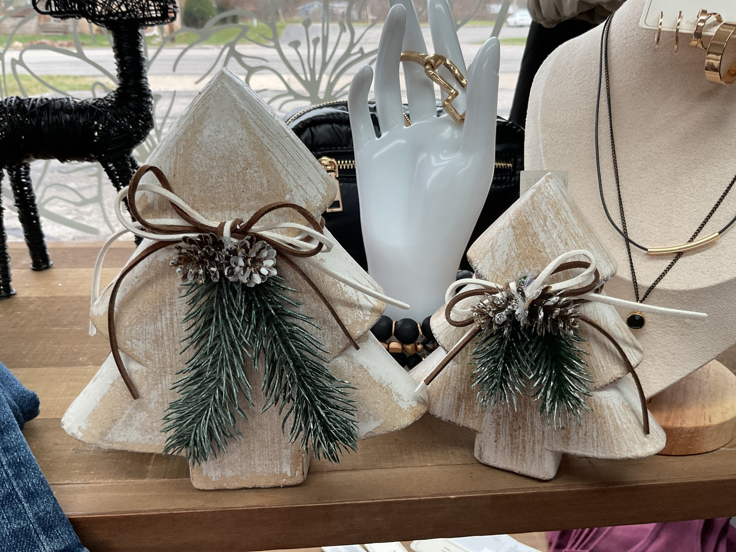 Wooden Christmas tree tiny