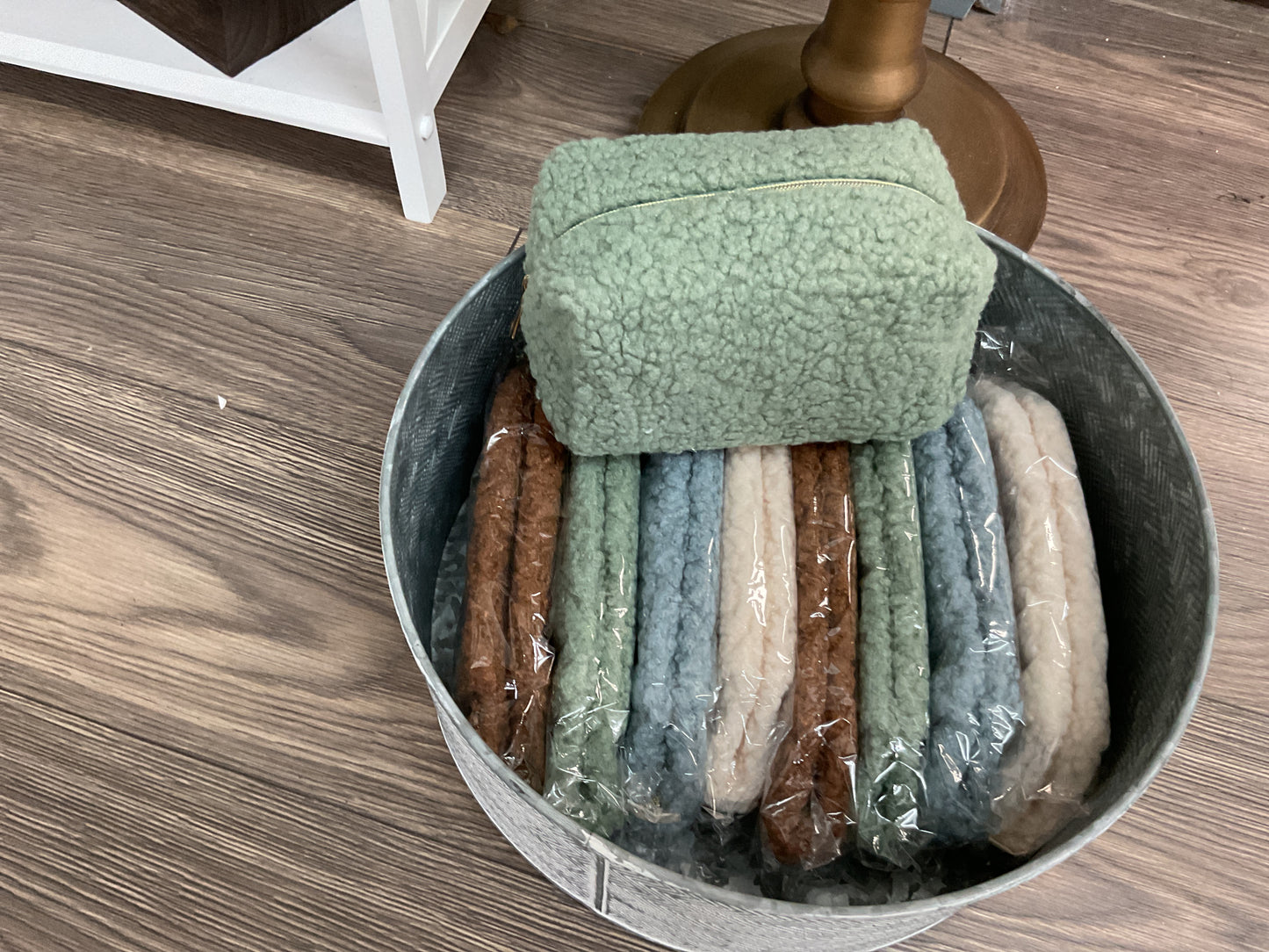 Sherpa fuzzy make up bag
