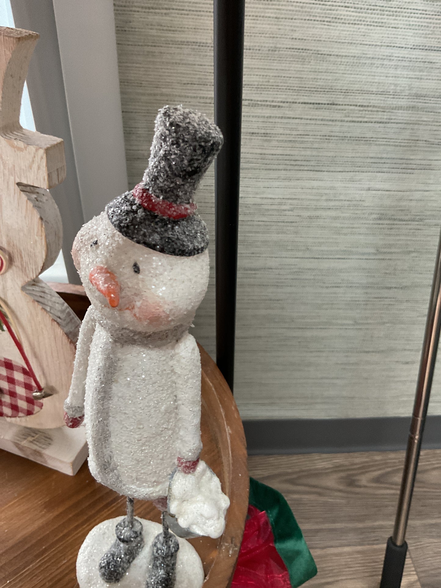 Snowman top hat glitter