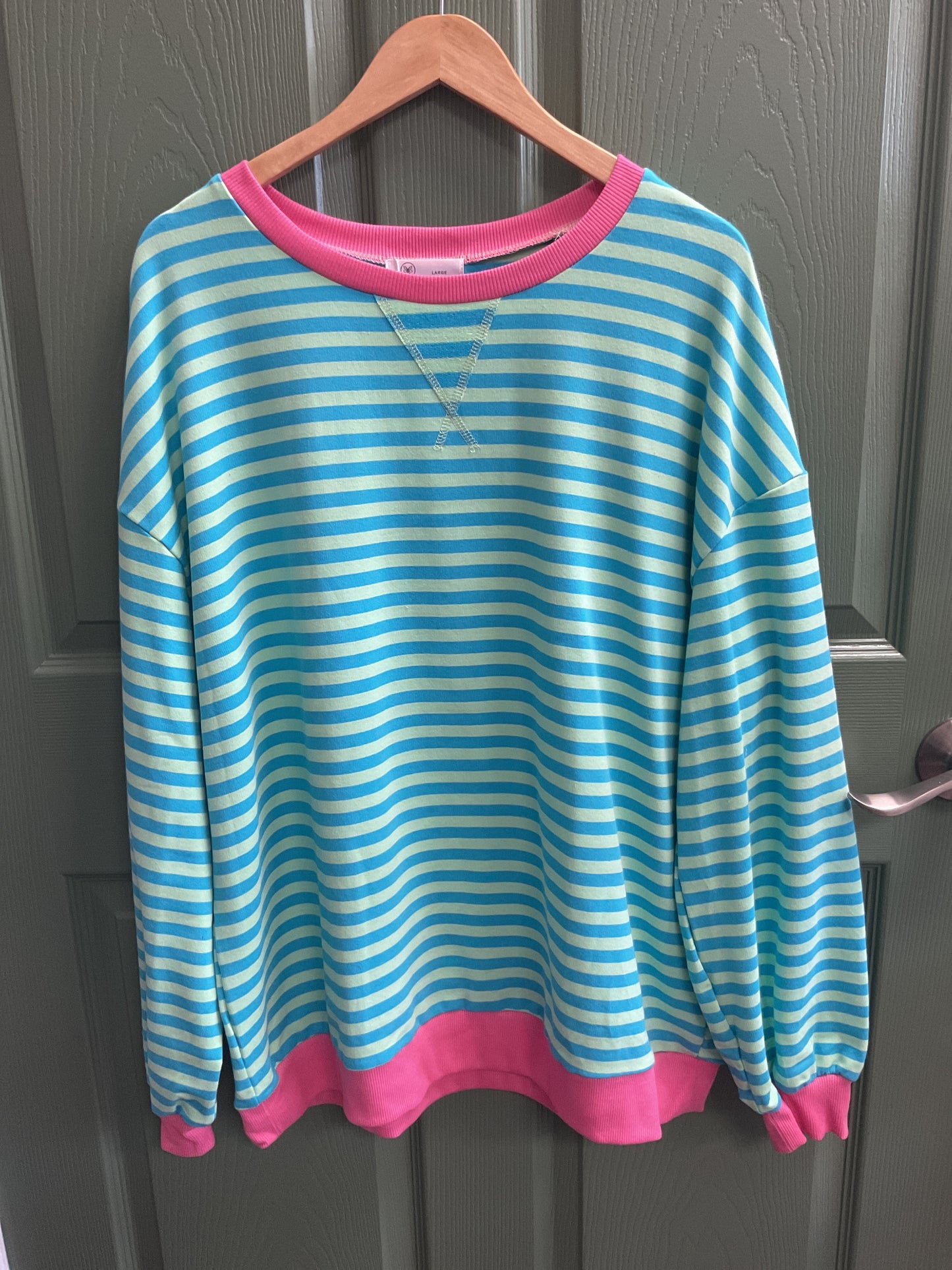 Long sleeve striped top
