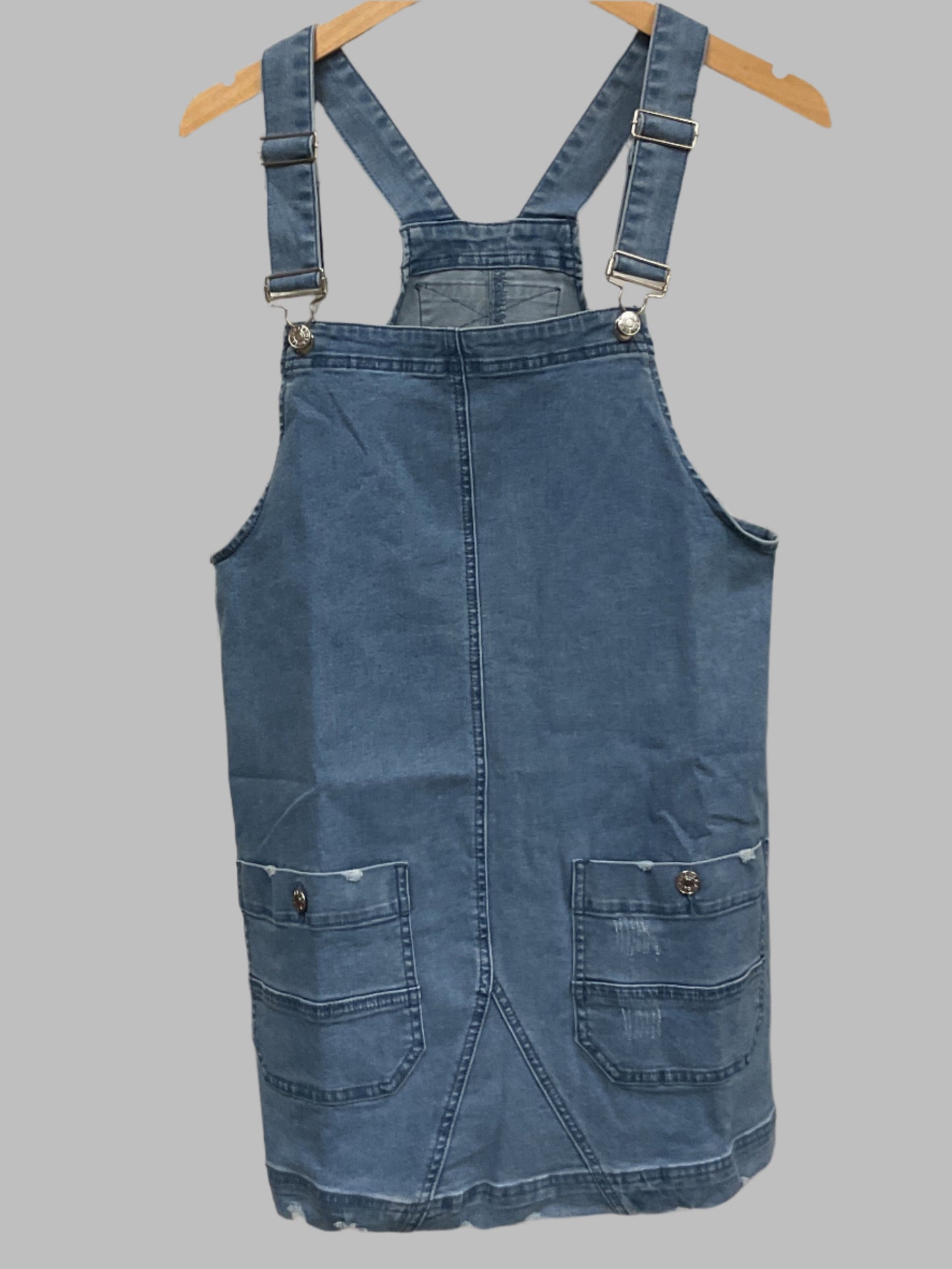 Denim overall dress