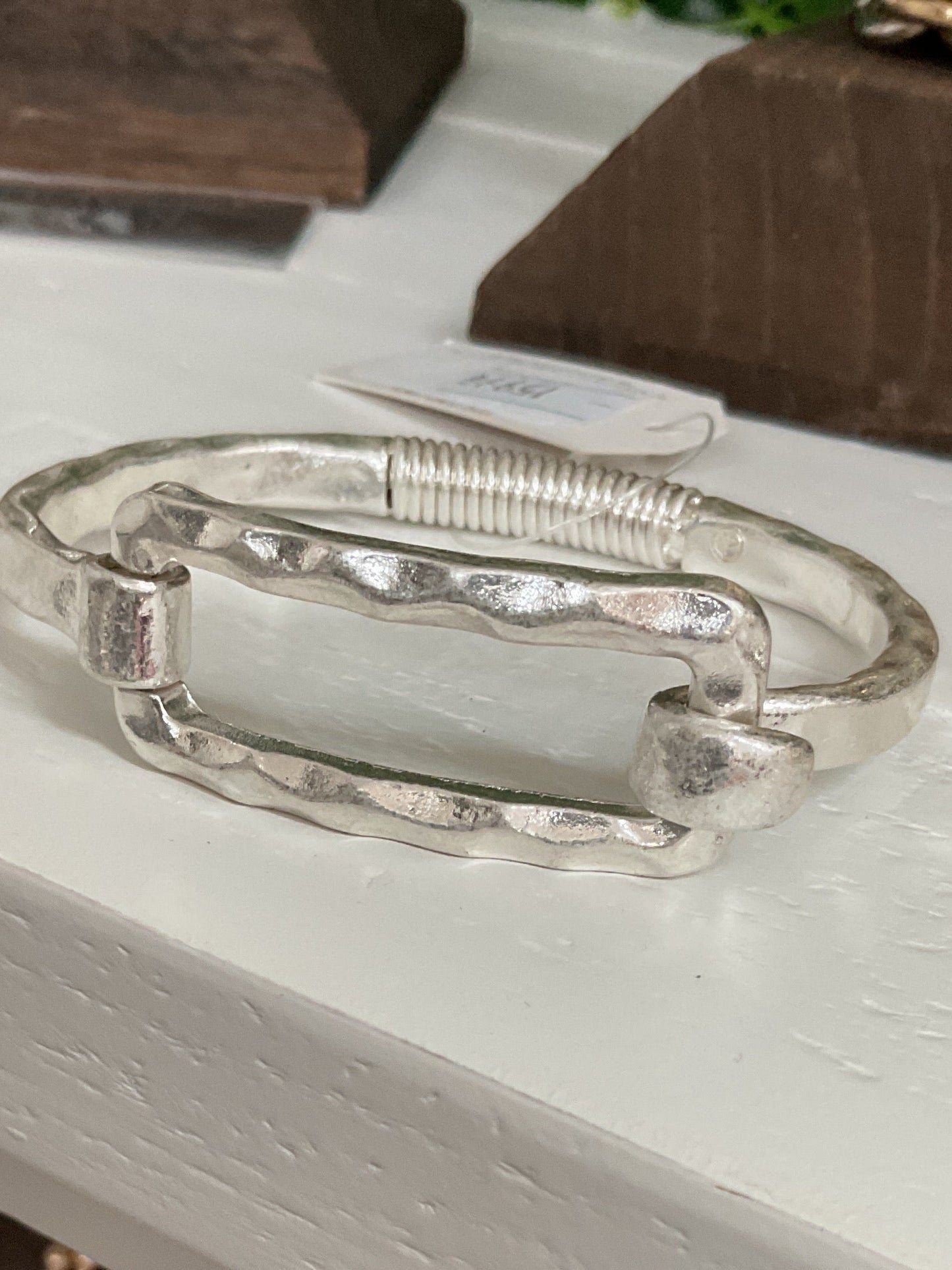 Silver hammer bracelet