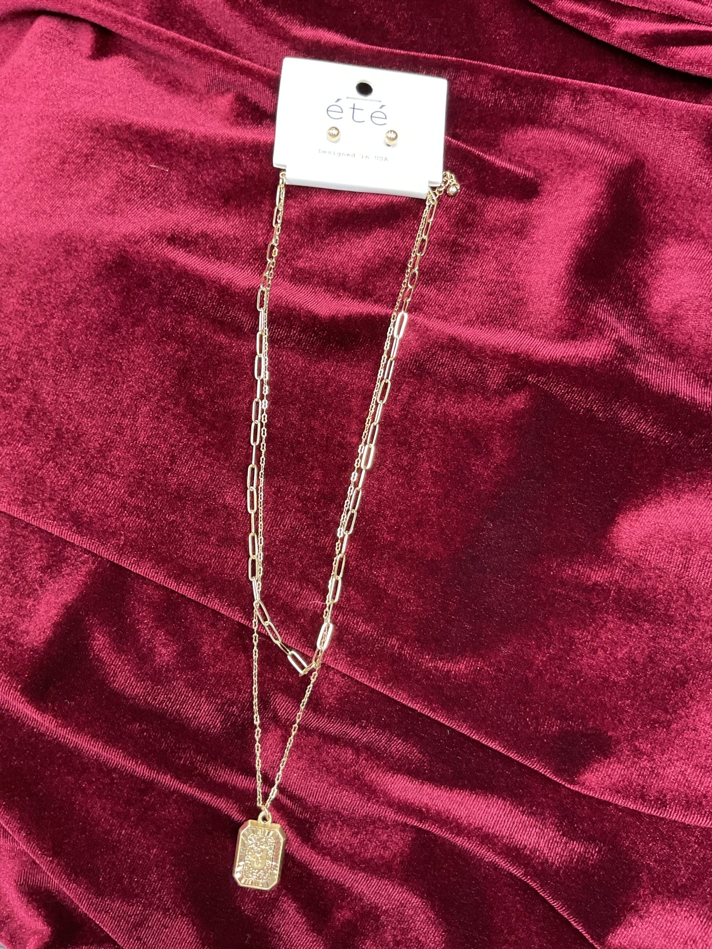Double gold initial J w studs