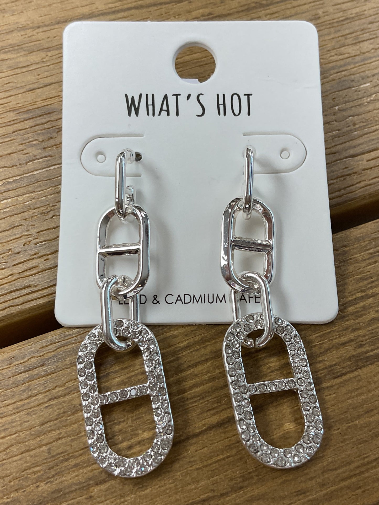 Silver dangling earrings