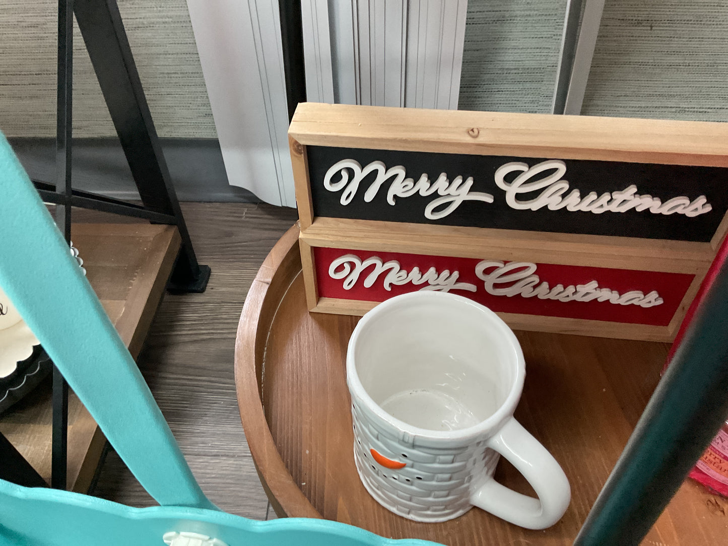 Merry Christmas sign black and red