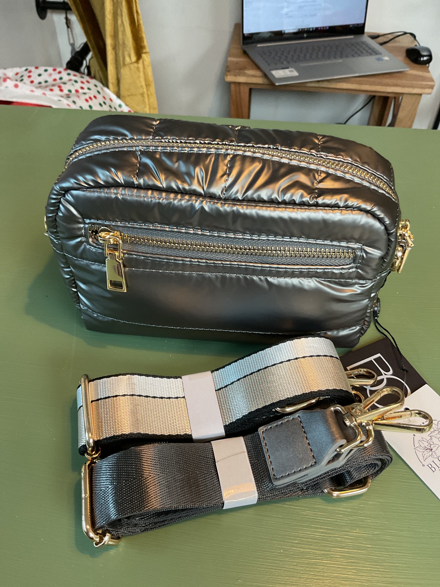 Small puffer bag METALLIC