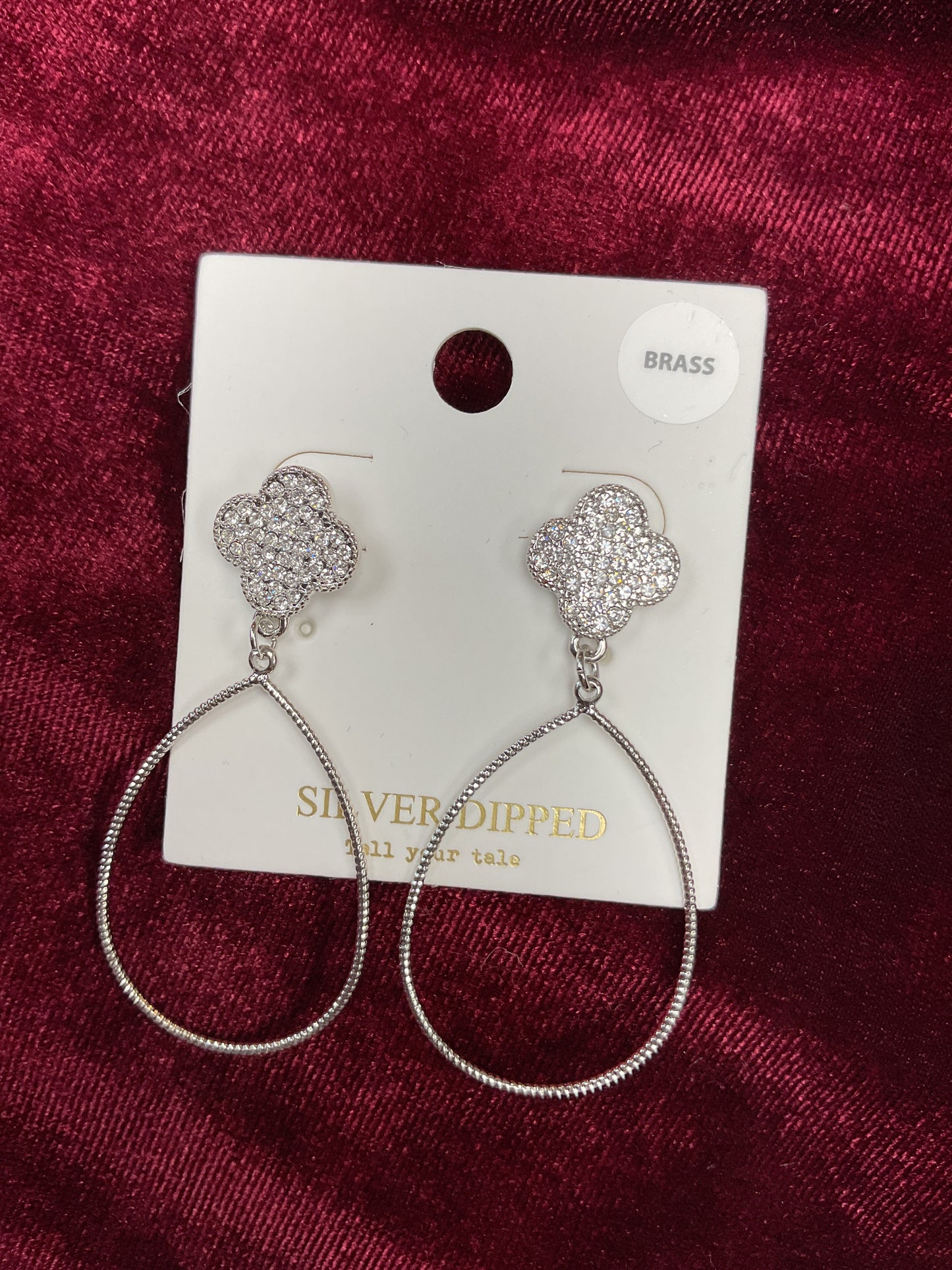 Silver flower dangling