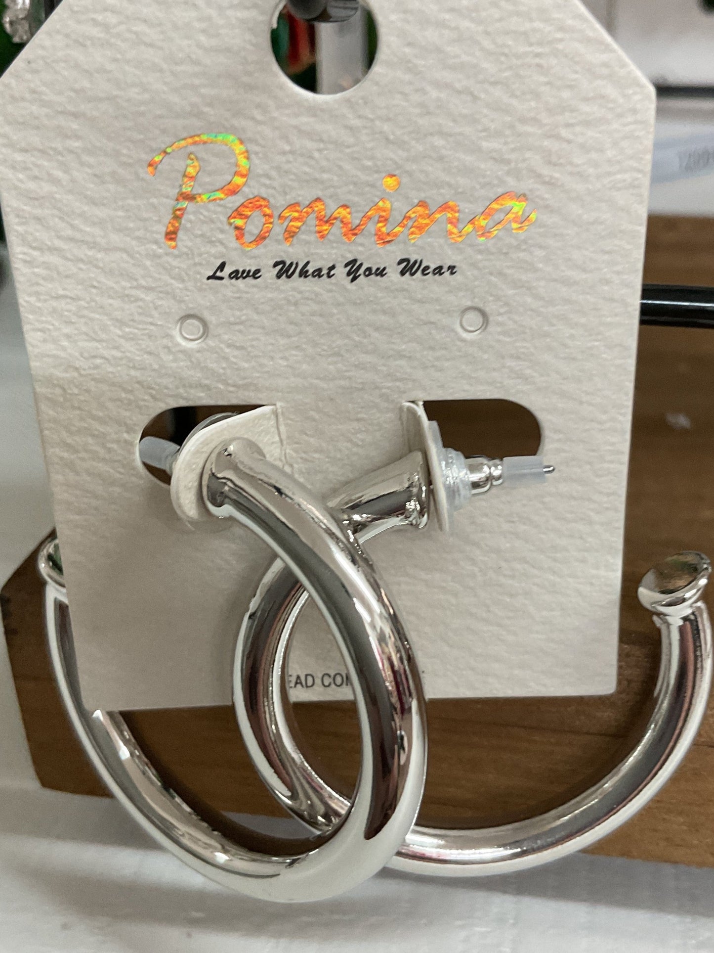 Silver hoop earrings