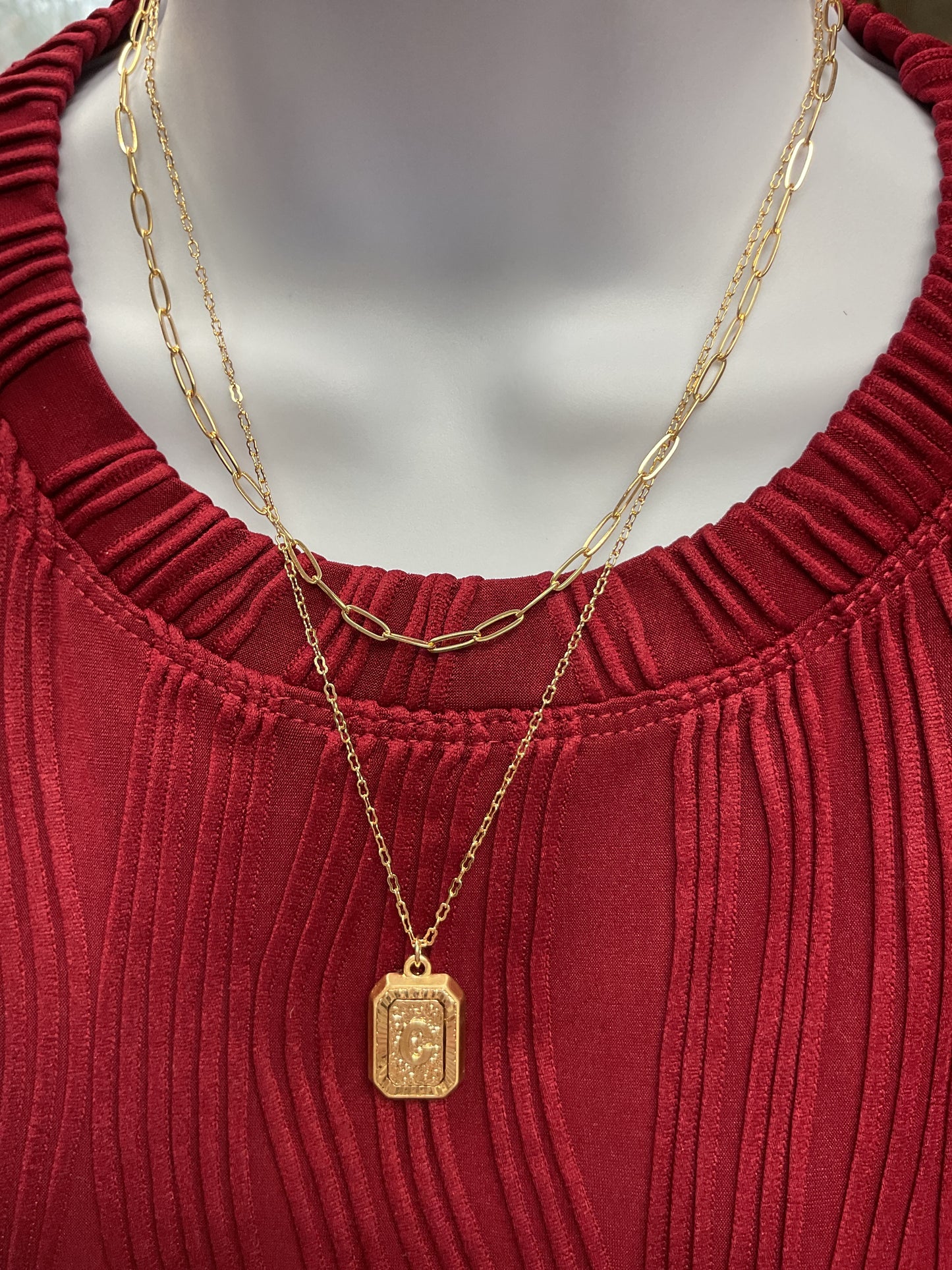 Double gold initial C