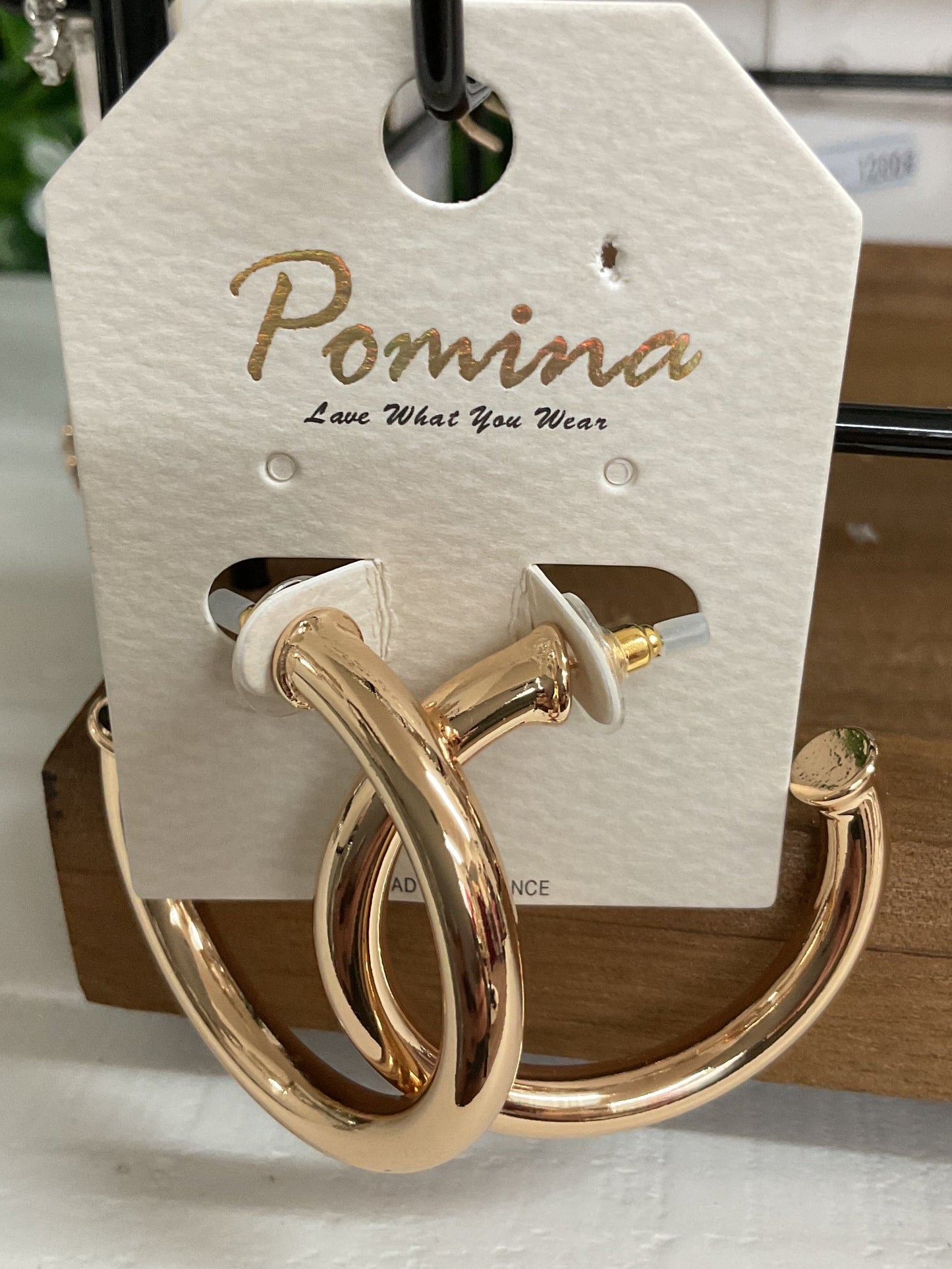 Gold hoop earrings