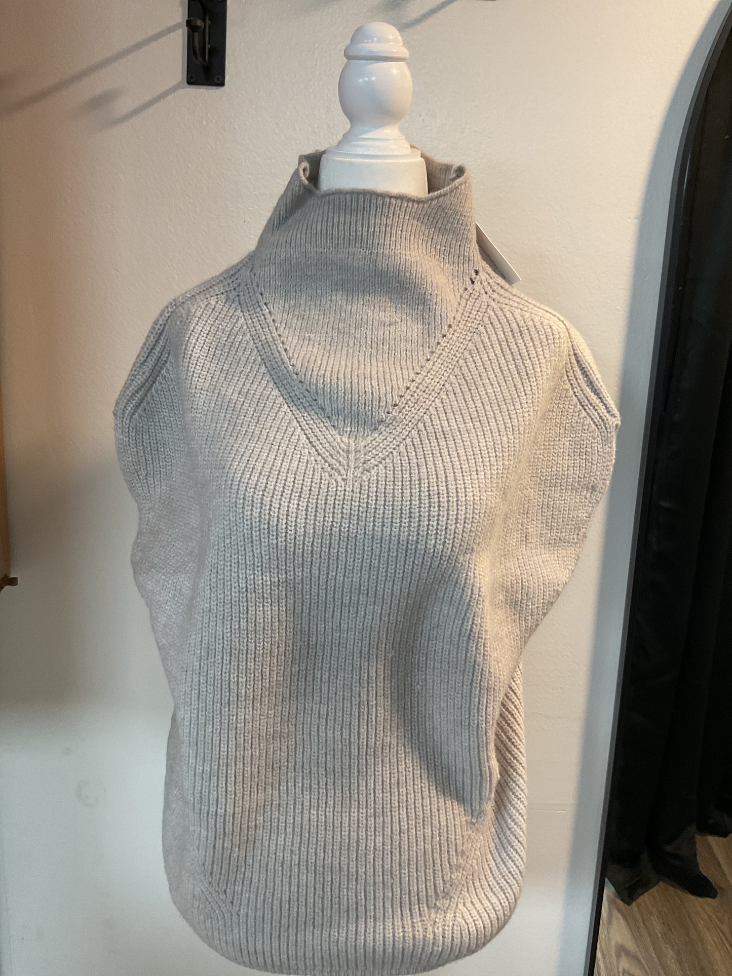 Gray sweater vest