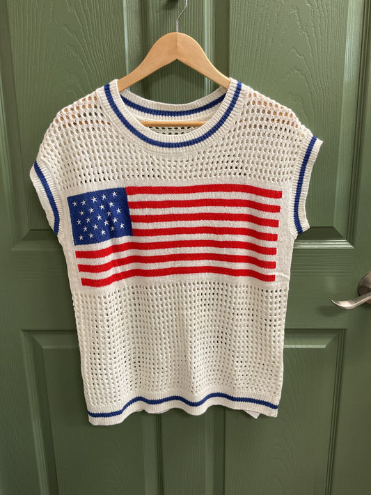 USA Flag Crochet Tank