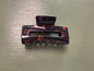 Halloween Black Claw Clip with Orange Jack-O-Lantern Faces