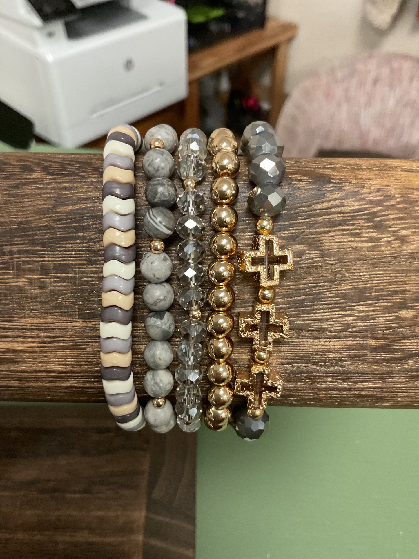 CROSS STRETCH BRACELET SET