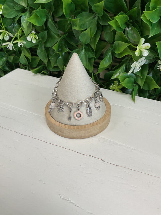 Silver Snack Charm Bracelet