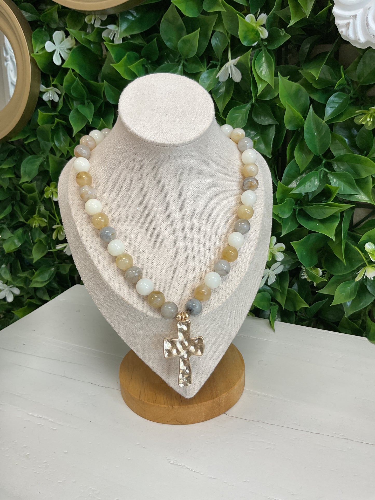 Beaded Cross Necklace