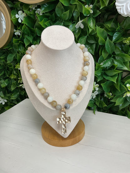 Beaded Cross Necklace