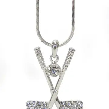 SILVER GOLF CLUB NECKLACE