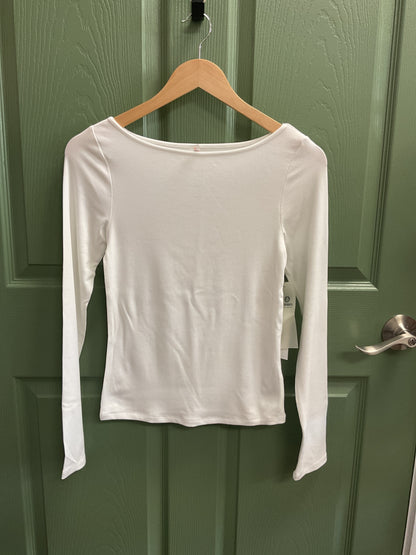 Ribbed Boatneck Longsleeve