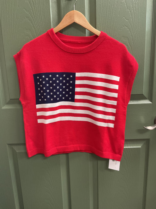 Knit USA Flag Sweater Vest