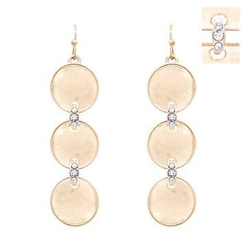 GOLD CIRCLE DROP EARRINGS