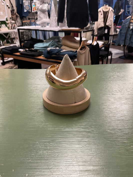 Gold abstract chunky cuff bracelet