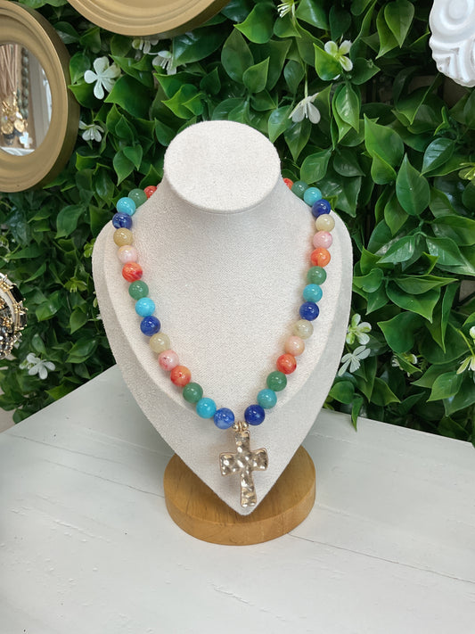 Beaded Cross Necklace