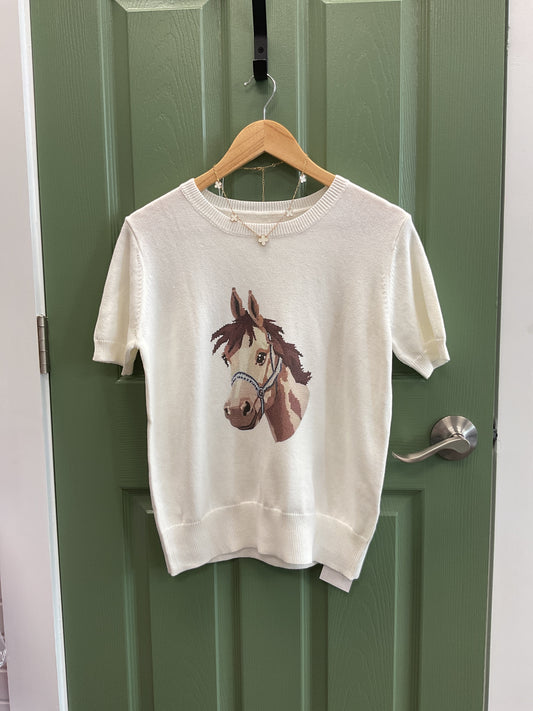 SS Cream Horse Sweater
