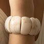 CREAM AND TAN STRETCH BRACELET