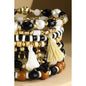 STACKABLE BRACELETS BLACK TAN WHITE