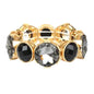 BLACK CRYSTAL CIRCLES BRACELET