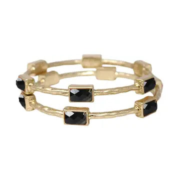 BLACK AND GOLD DOUBLE BRACELET