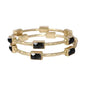 BLACK AND GOLD DOUBLE BRACELET