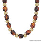 GOLD AND BROWN BEADED NECKLACE