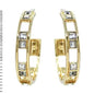 CLEAR CRYSTAL HOOP EARRINGS