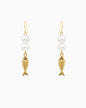 SESSORI COSTAL GOLD AND PEARL FISH EARINGS