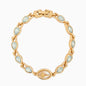 GOLD CROSS TEARDROP CHARM BRACELET