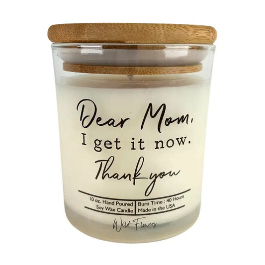 DEAR MOM SOY CANDLE CINNAMON VANILLA SCENT